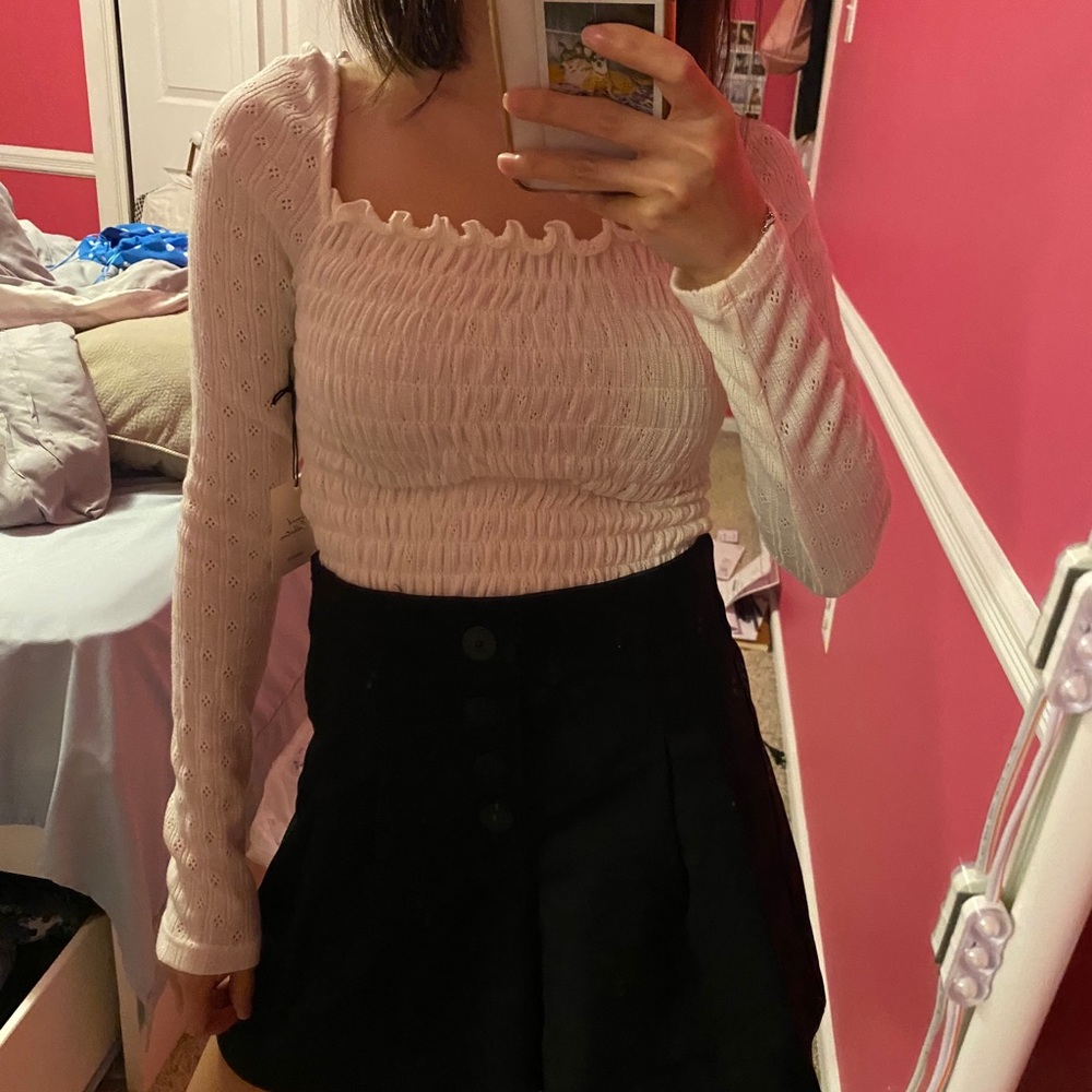 Crop white shirt